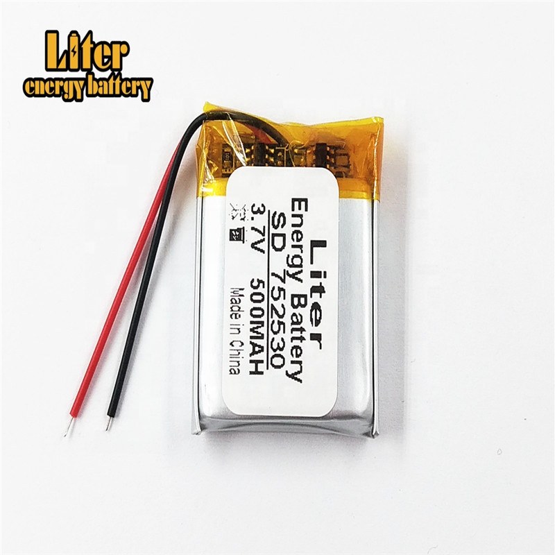 752530 3,7 V 500mAh литий-ионный полимерный аккумулятор с pcb
