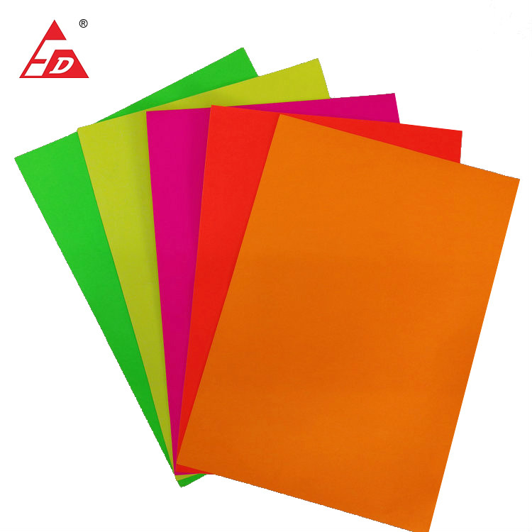 Red/Green/Orange Printable Self Adhesive Fluorescent Paper Label With yellow Release Paper