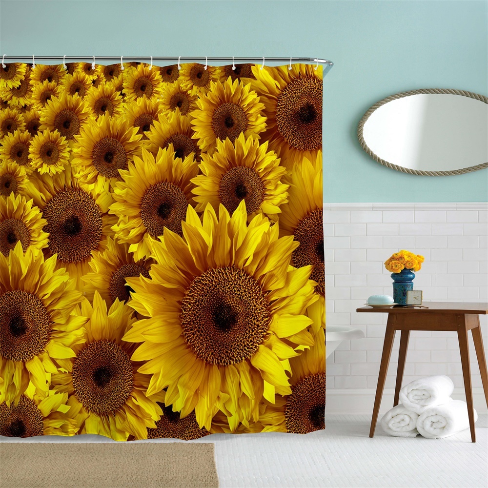 Latest curtain design digital printing high quality 96 inch shower curtain
