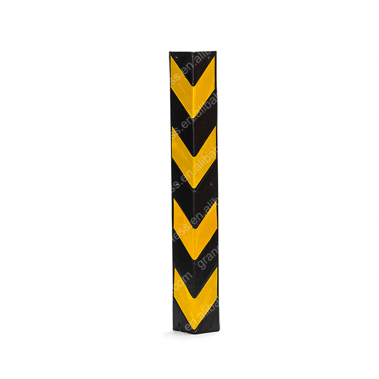 Wholesale High Strength Rubber Wall Protector Parking Corner Guards With Yellow Stripe