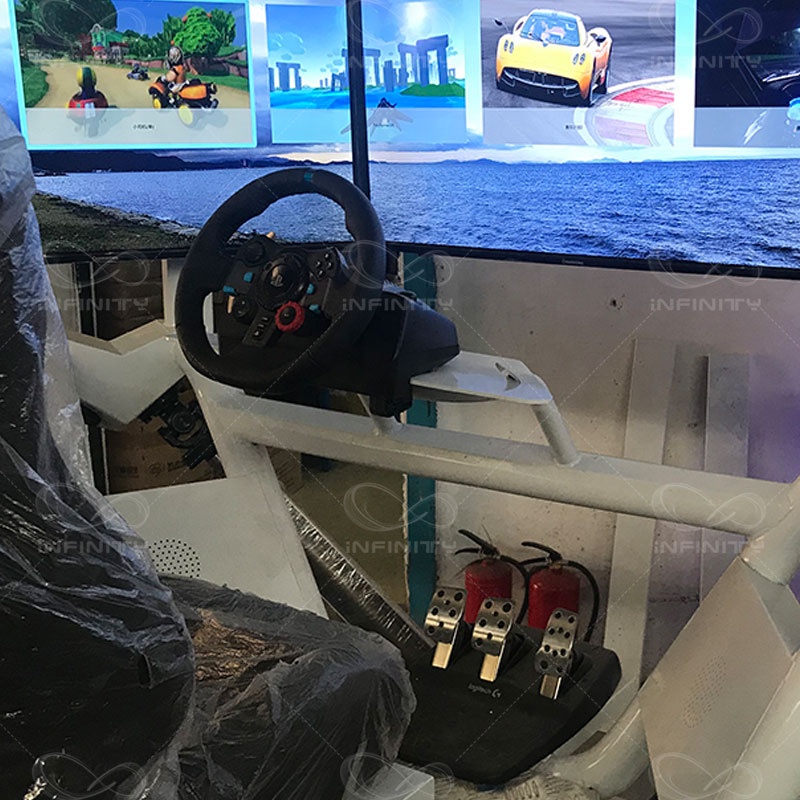 Wholesaler Three screen High Speed 6DOF Car simulation games driving rides racing motion f1 racing Game Machine Simulator