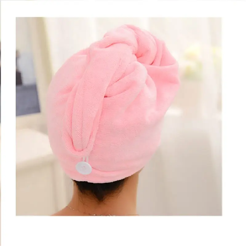Полотенце из микрофибры для сушки волос для женщин и девушек, Женская быстросохнущая шляпа для волос, тюрбан, полотенце для купания