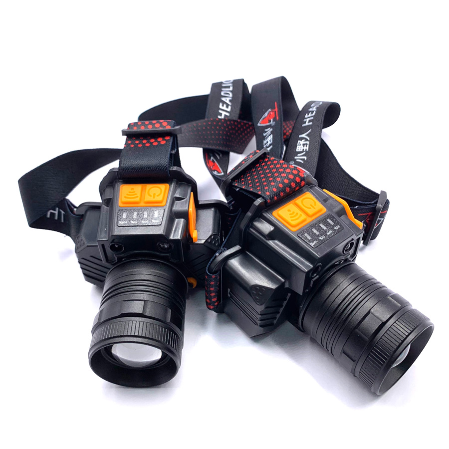 Strong light zoom USB charging induction Outdoor LED Headlamp Rechargeable Camping