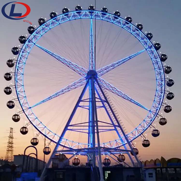 Full Size 20m 30m 42m 50m Amusement Park Rides Large Beautiful Electric Ferris Wheel for sale