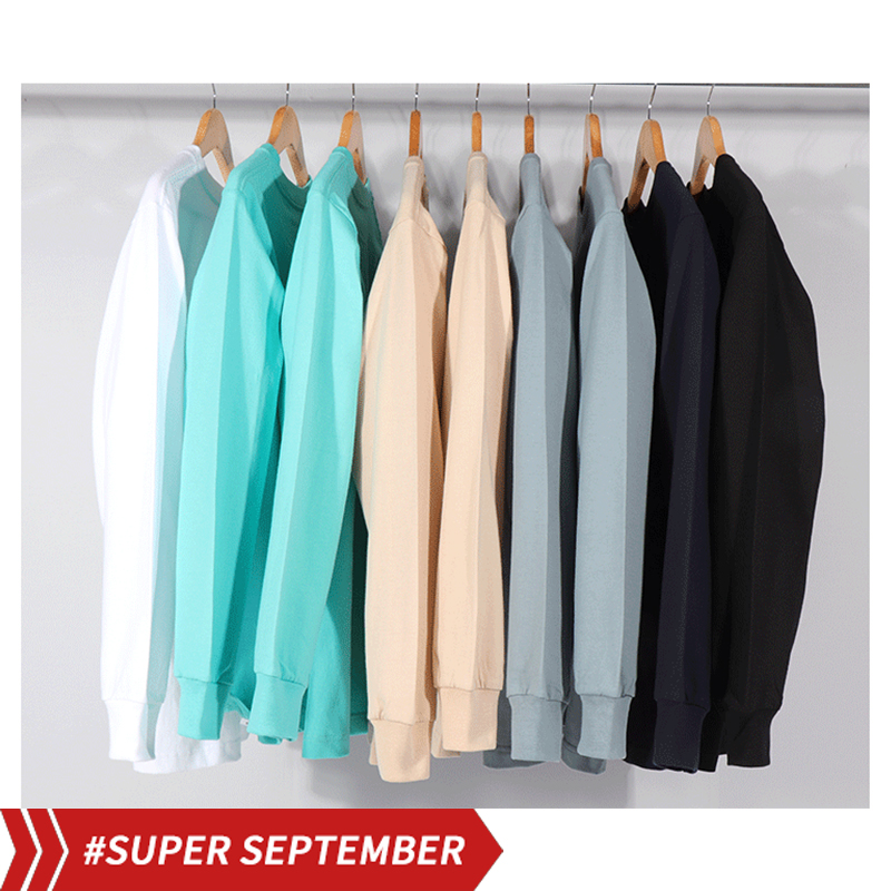 MTL2001 Spring&Summer Hot Sales 250g 100% Cotton Custom Long Sleeve T Shirt men clothes Long Sleeve T-Shirts Women