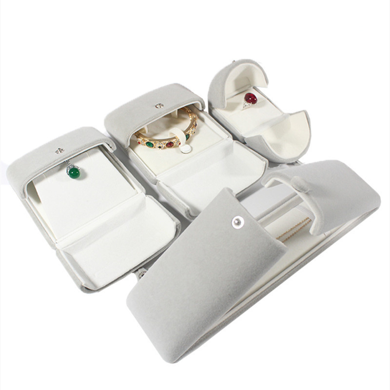 Wholesale Hot Products Velvet Necklace Jewelry Packaging Box Ring Necklace Jewelry Set Box