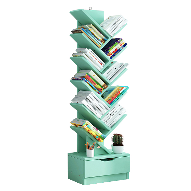Простой книжный шкаф в скандинавском стиле для студентов, деревянный книжный шкаф на заказ, напольная простая книжная полка