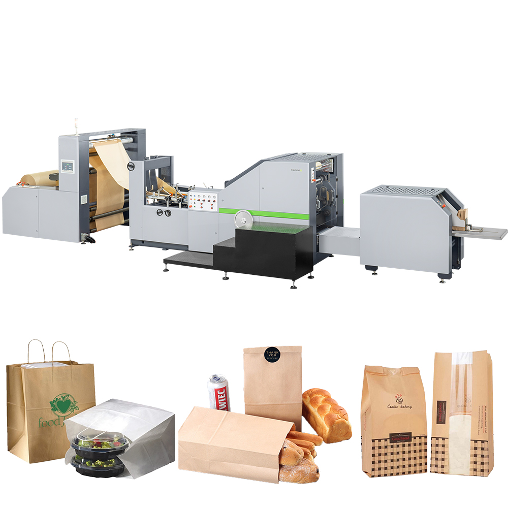 ROKIN BRAND square bottom paper bag making machine price v bottom paper bag machine automatic paper carry bag machine