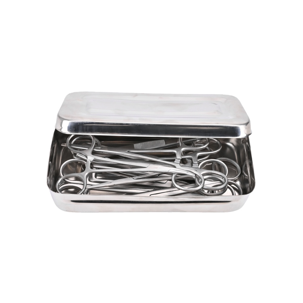 Stainless Steel Basic Surgical Instrument Box 13 Piece Kit