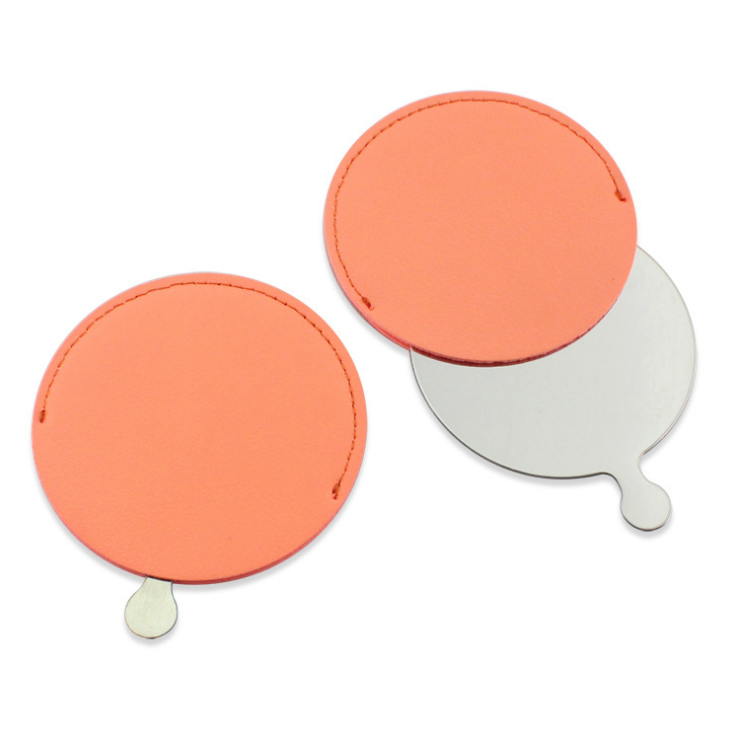Custom Brand logo Style Mini Beauty Makeup Mirror  Portable round shape cosmetic Mirror for promotion