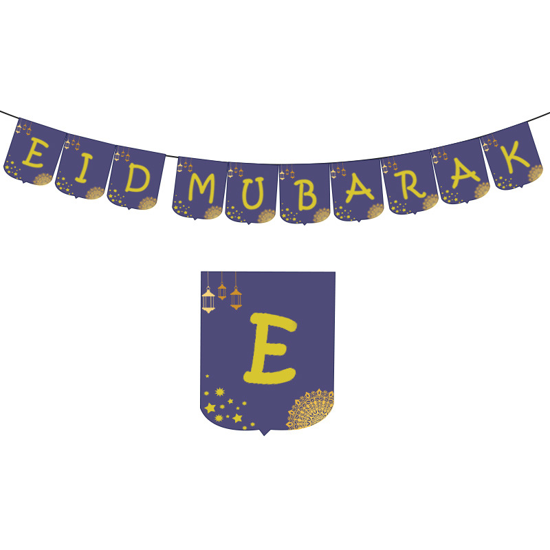 Заводская висячая баннер Eid Mubarak, украшения для вечеринки Рамадан, праздничные товары для праздника Eid Mubarak