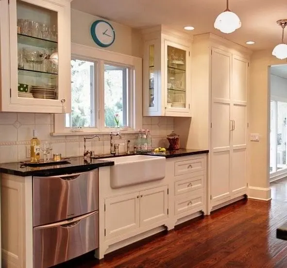 modern soild wood kitchen cabinet design