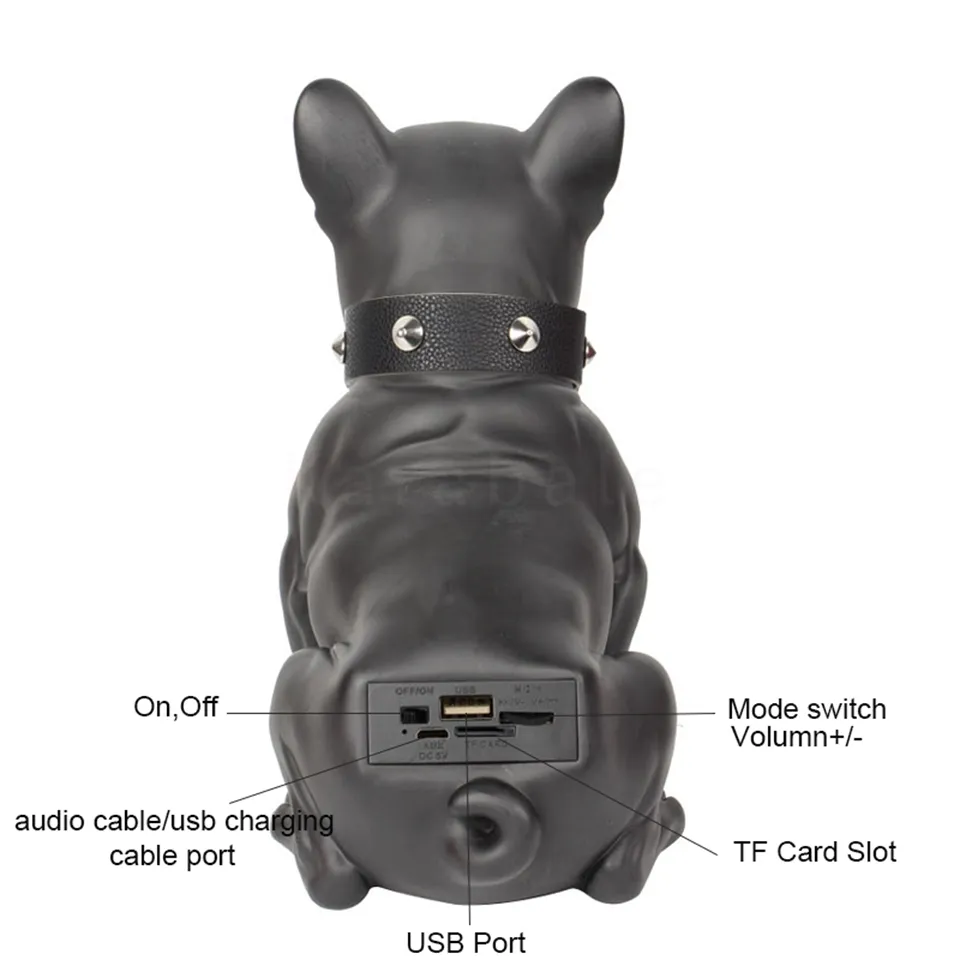 Беспроводная Bluetooth Колонка Bulldog, портативная стерео Колонка Super Bass USB AUX Outdoor Full Dog SubwooferM10