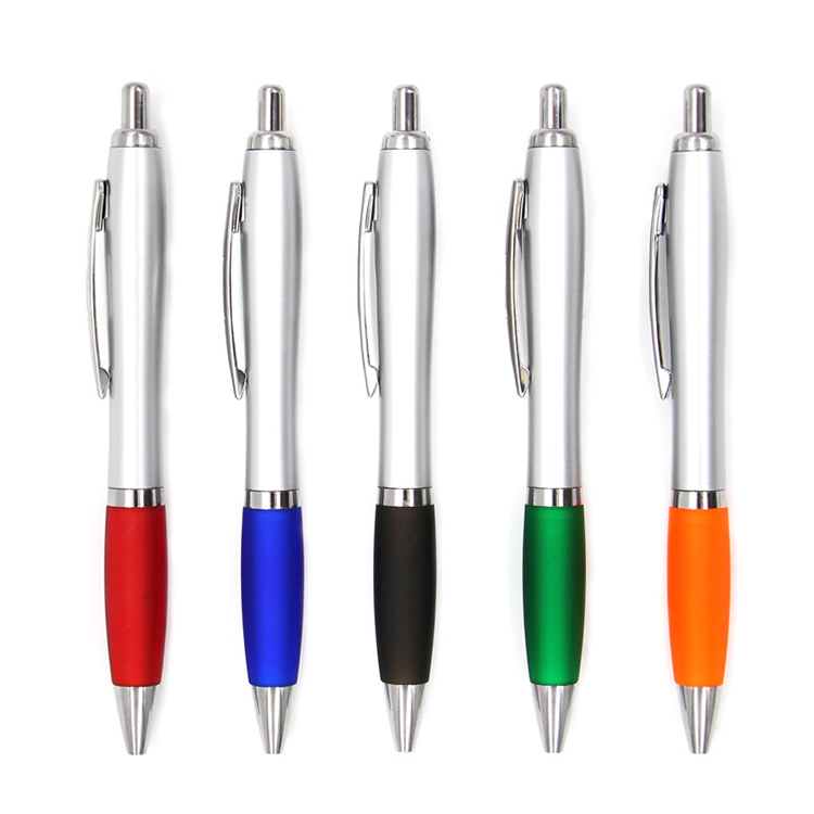 Customized Logo Promotional Plastic Ball Pen Retractable Advertising Plastic Ballpoint Pen