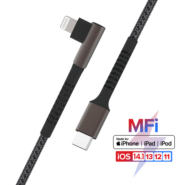 MFI Certified Simple Braided For Apple iPhone Cable MFi lighting USB Cable MFi C94 for Apple cable USB C to Lighting Charge Cabo