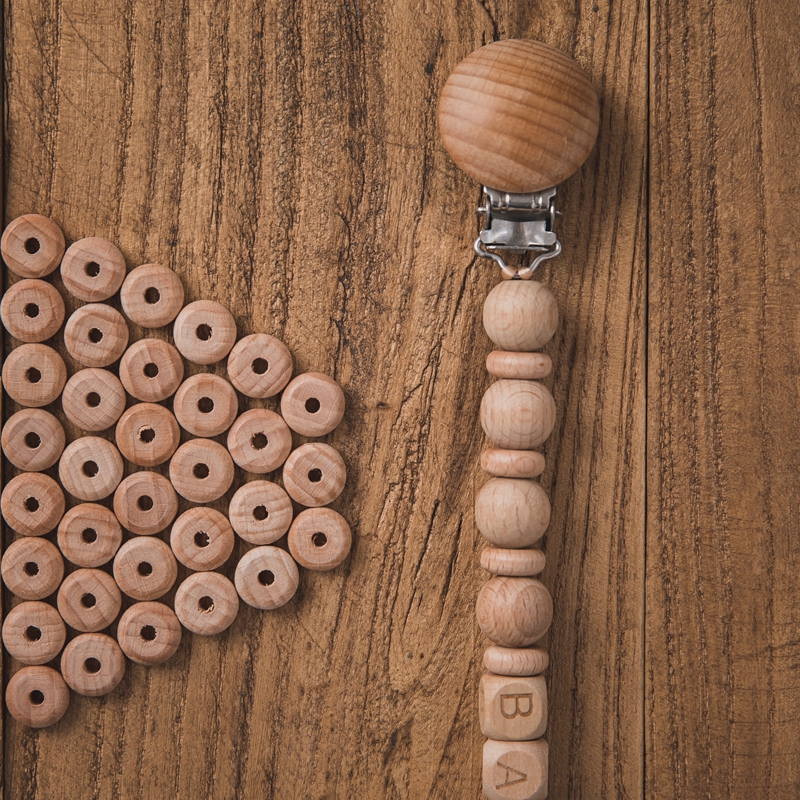 Natural Beech Wood Abacus Beads 10mm Diy Accessories Spacer Jewelry Making Loose Wood Beads