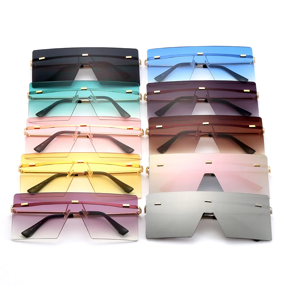 Hot Sell Sunglasses 2020 Square Latest Oversized Women Frameless Sunglasses