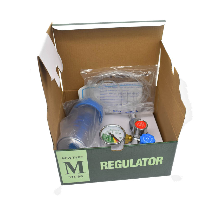 Medical regulator oxygen flow meter for oxygen tank