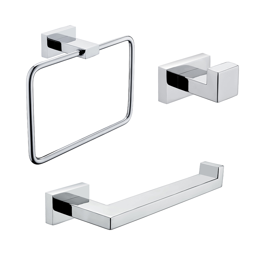 Smart Houseware 12''Towel Bar Toilet Paper Holder Ring Robe Hook Bright Wall Mounted Bath Hardware Accessory Set Smart Bathroo