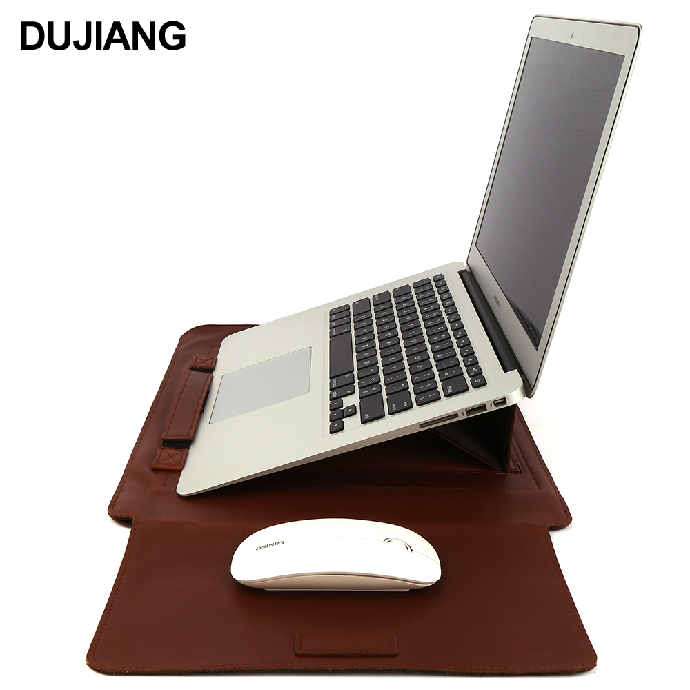 Genuine Leather Laptop Case Protective Laptop Sleeve Case For Apple Ipad Macbook With Mouse Pad