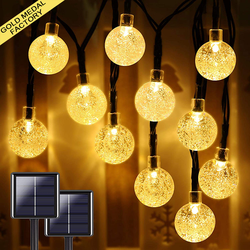 light fairy lights led solar Crystal Ball lamp luz de jardim Bola de cristal Outdoor navidad Garden Decoration fairy lights