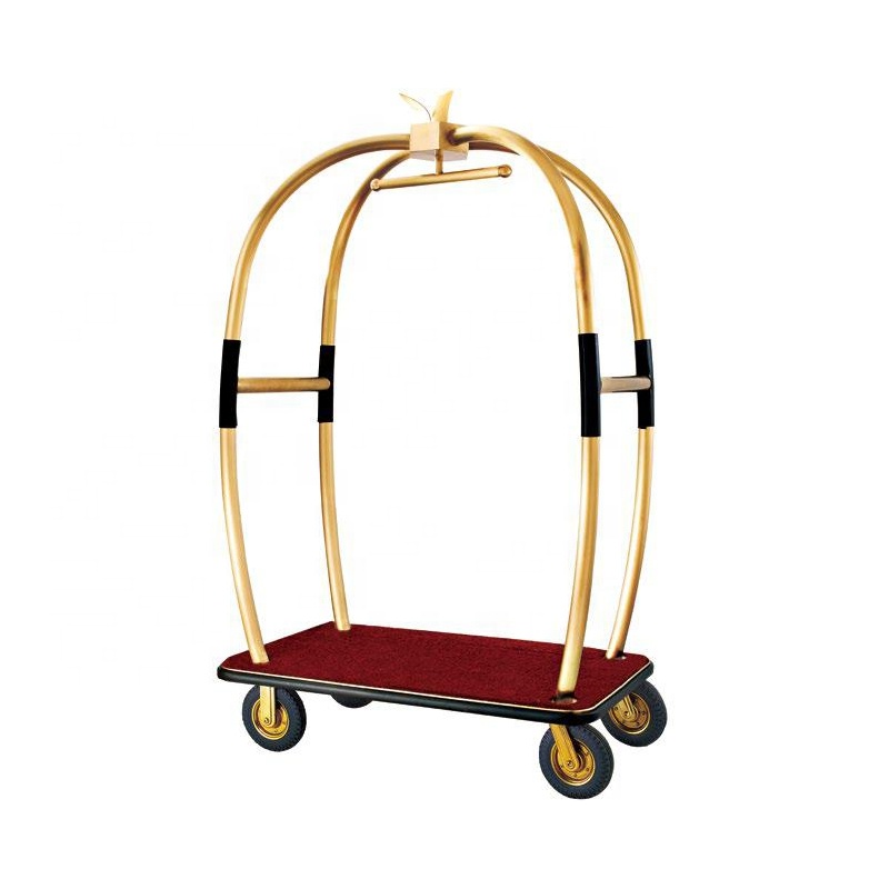 Anti fingerprint processing ultra quiet hotel lobby airport public luggage cart
