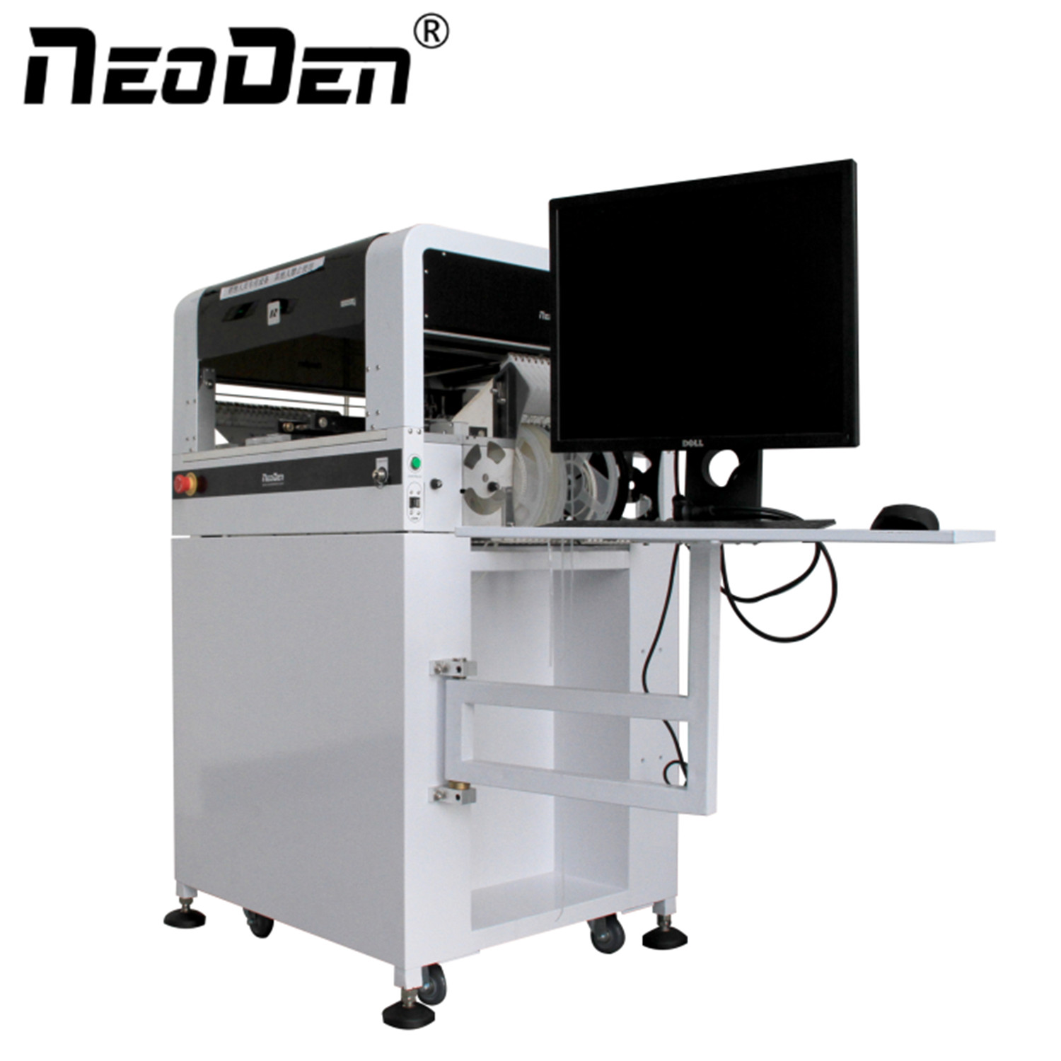 Горячая Распродажа, настольная машина Neoden с 4 головками для подбора и размещения, с автонаправляющими, с 48 изогнутыми катушками