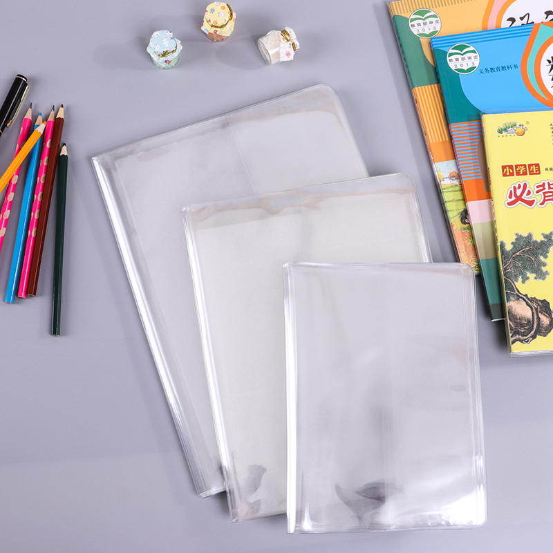 Transparent Plastic Eco Friendly Book Production Cover Waterproof Customized Logo Decorative protector pvc book cover