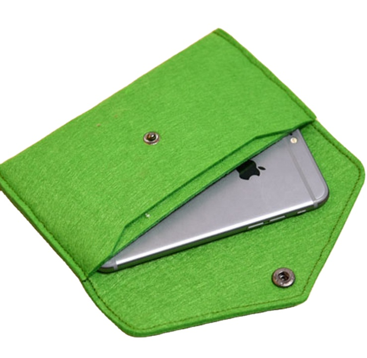 Colored custom design felt pouch envelope wallet