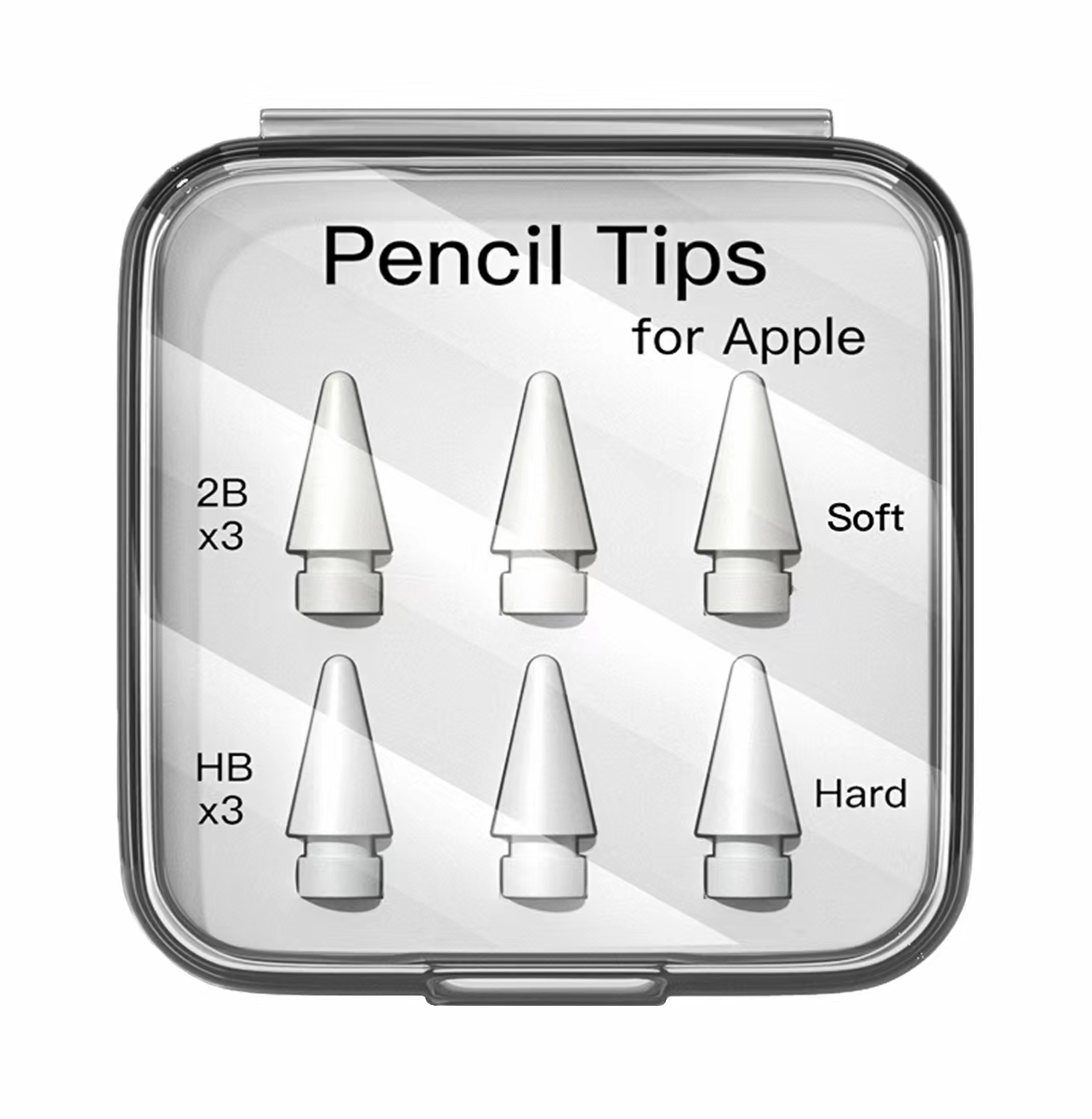 Индивидуальные мягкие жесткие двухслойные перья для стилуса Ipad, 6 шт. в упаковке, запасные наконечники для карандаша Apple Pencil 1st / 2nd