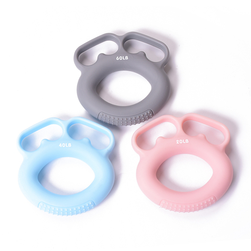 Custom Color Arm Exerciser Grade 20-70LB Silicone Finger Grip Hole Ring Training Hand Gripper Tools for Hand Finger Exercise