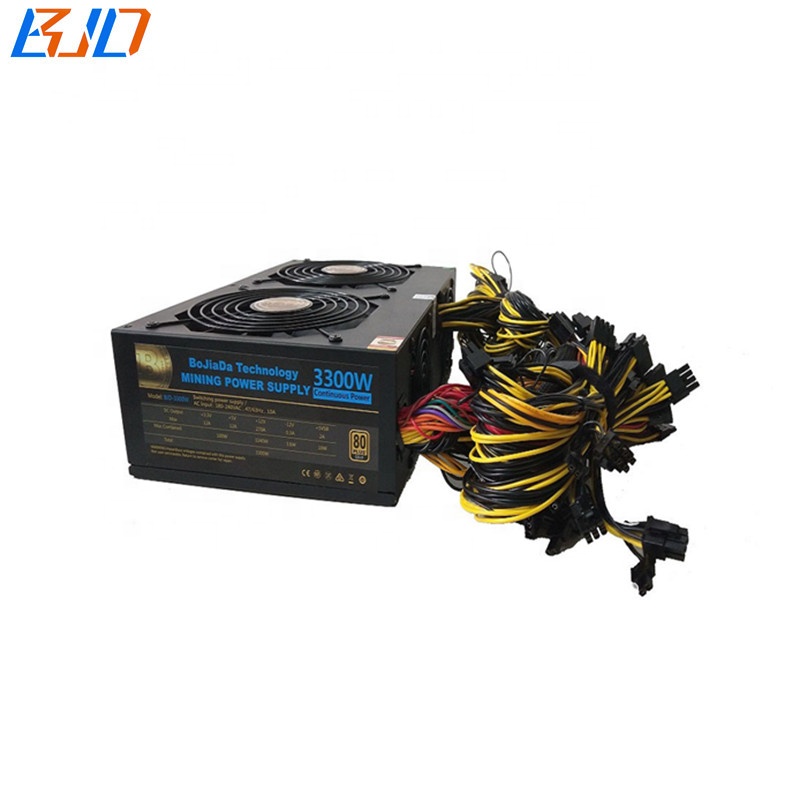 3300W ATX импульсный источник питания 80 Gold Plus PSU 220V для 12 GPU шахтерской установки в наличии