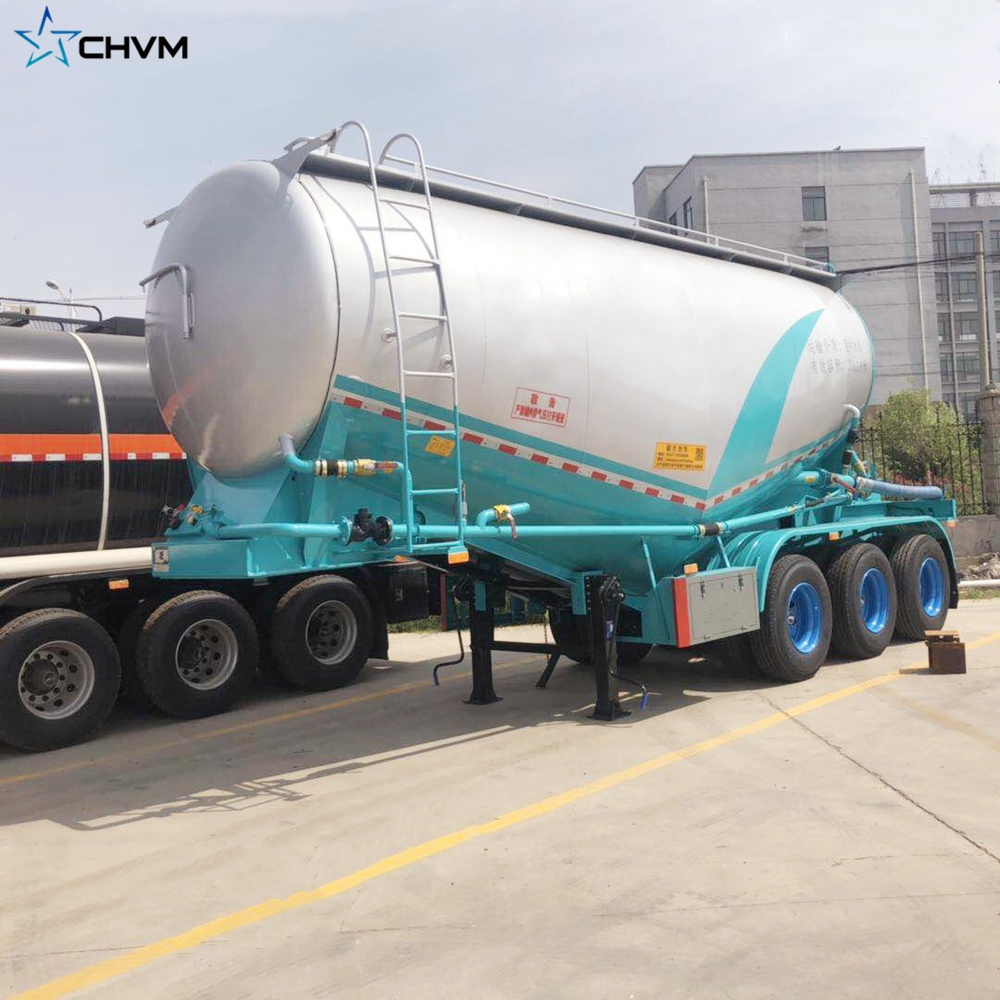 3 axles 45cbm Dry Powder Bulk Cement Material Tanker Semi Truck Trailer