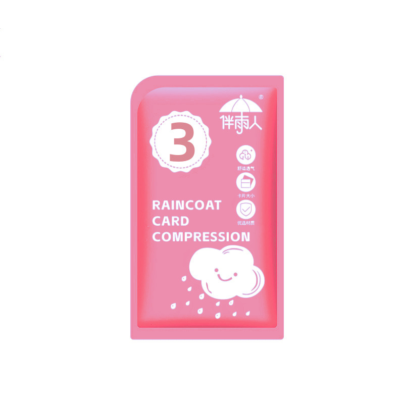 Disposable card raincoat long whole body thickening rainproof outdoor travel portable raincoat poncho