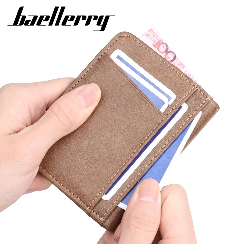 Ультратонкий мужской кошелек Baellerry для карт, популярный мужской кошелек с зажимом для денег