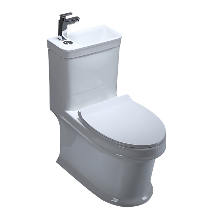 Bathroom Toilet and Sink Set Bidet Faucets Toilet with Sink Table Top Basin