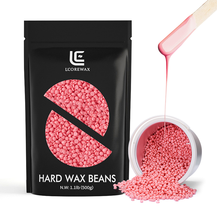 Lcorewax розовые твердые восковые бобы бесплатный образец воска для удаления волос и депилятора