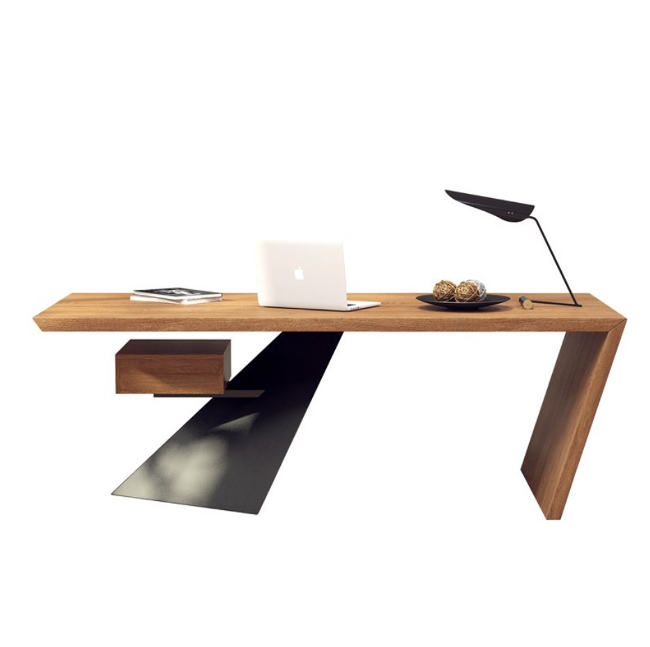 Solid wood big board table Computer desk simple modern boss desk President's desk