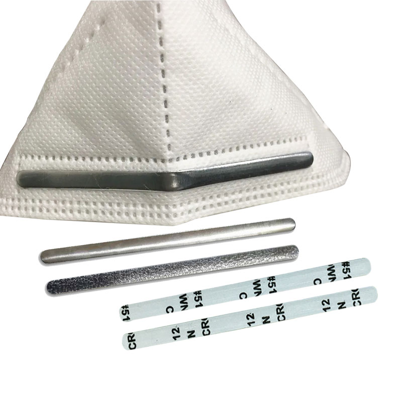Article aluminum bridge of the nose mask with adjustable flexible metal frame single-sided adhesive 90 x5x0. 5 mm custom