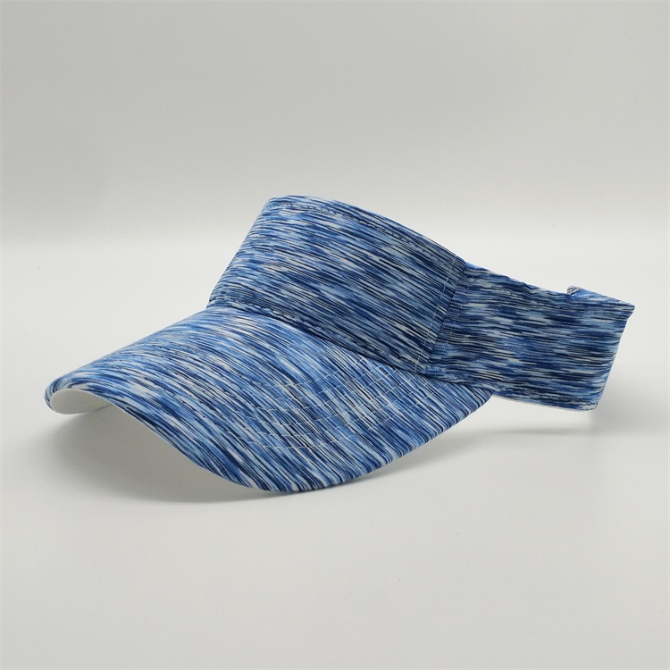 Wholesale 2019 Customized Breathable Sports UV Protection Sun Visor Cap Magic Tape Design Color Blue Hat