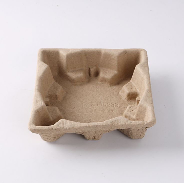 molded packaging Customized Paper Pulp Molded Home Appliance Buffer Cushion Transportation Tray Recycled Inner Pulp Box