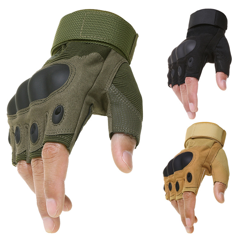 B773 Camouflage Outdoor Tactical Mitten Driving Cycling  Motorcycle Waterproof Fingerless Gloves for Men