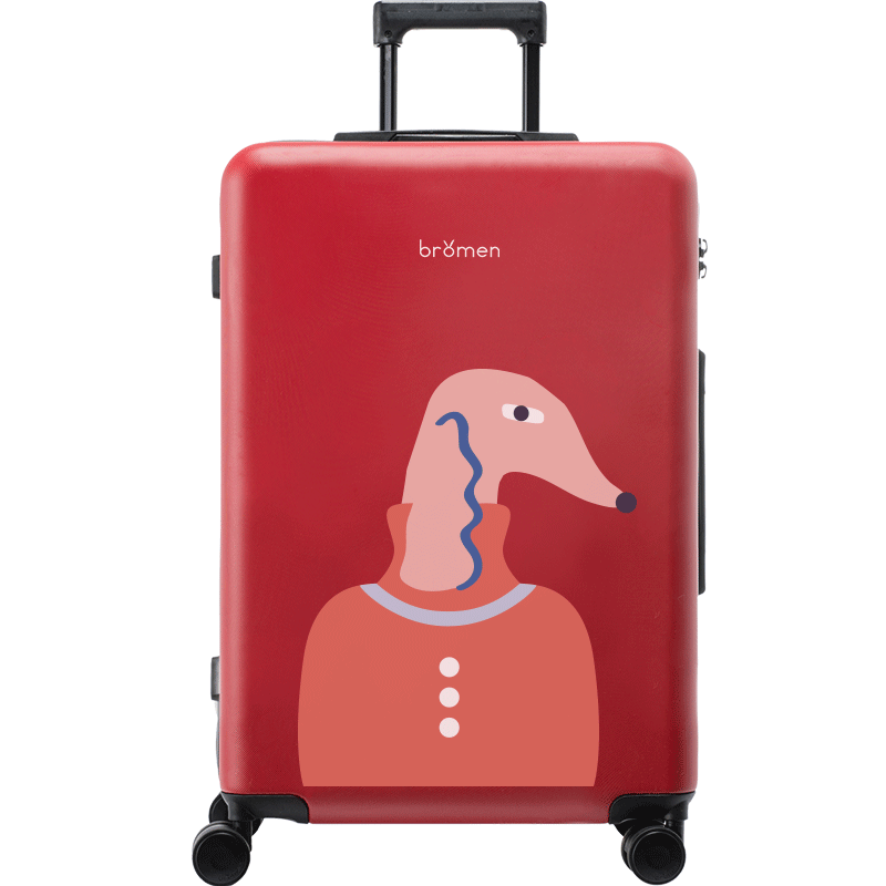 ONEBOX PC/ABS чемодан, высокое качество, модная серия red dog, матовый чехол на колесиках