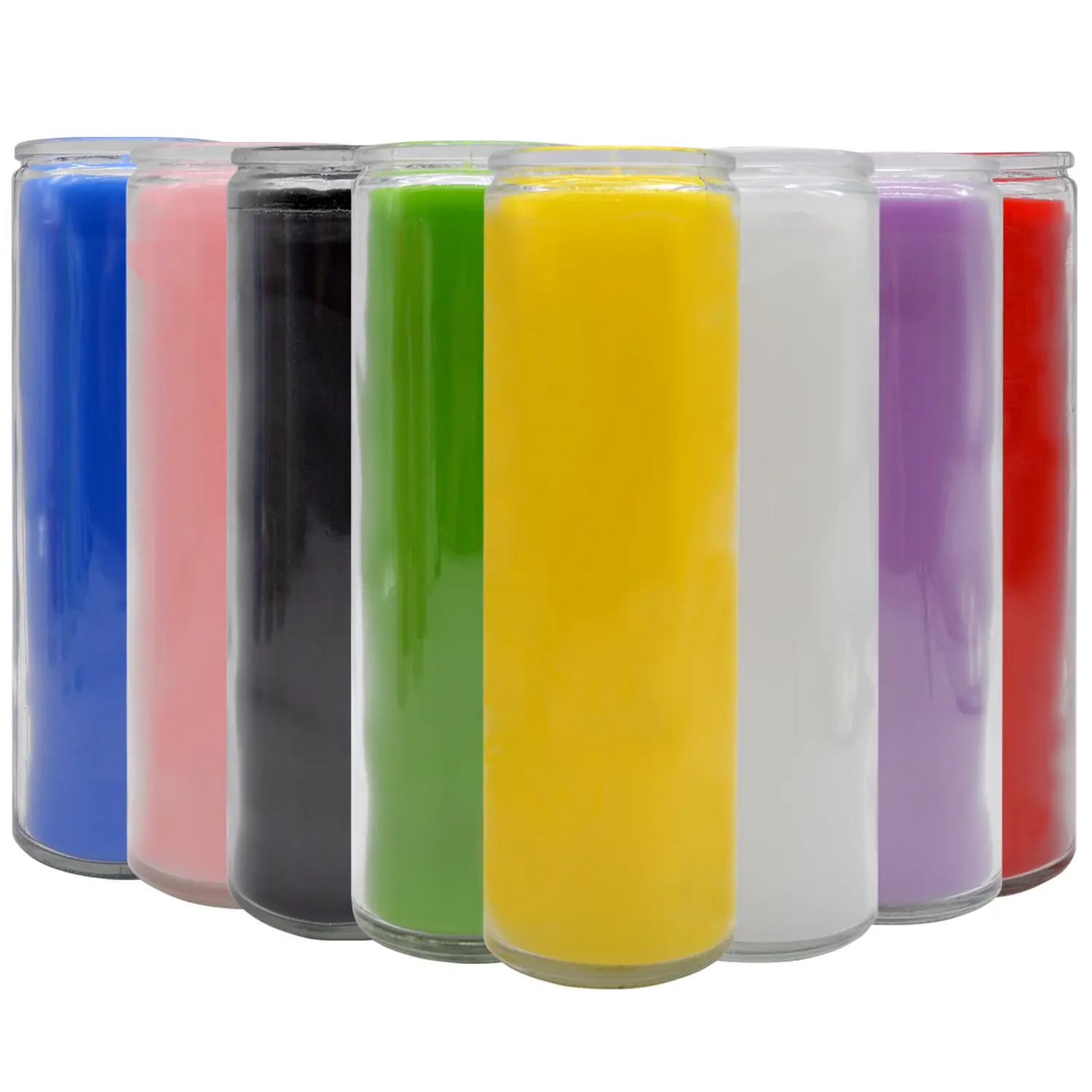 wholesale 7 days glass candles spiritual candles church religious glass jar candles