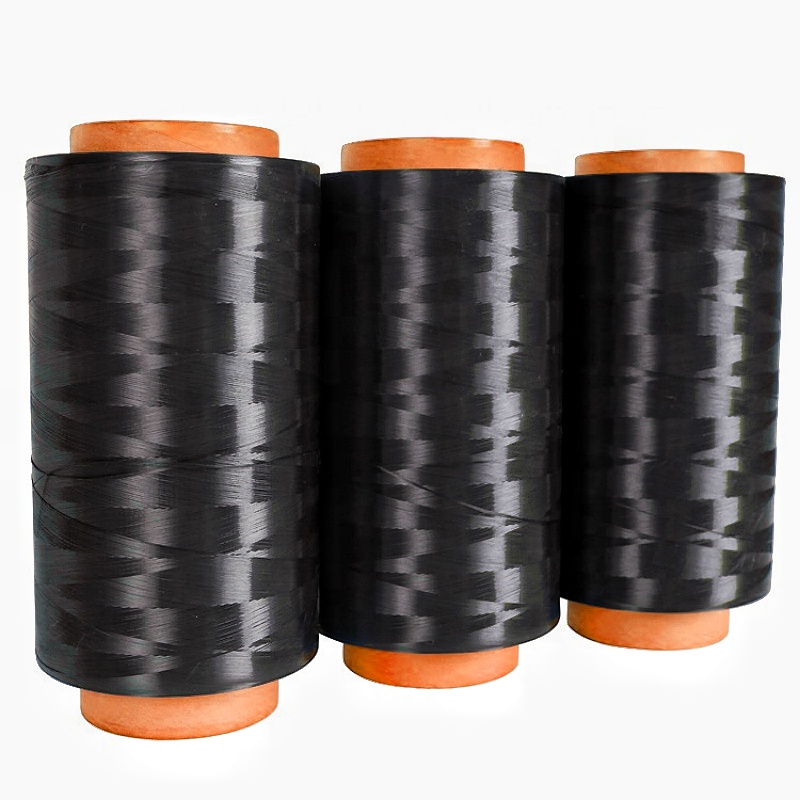 High Strength Low Elongation Black 200d 400D UHMWPE Fiber Filament Yarn