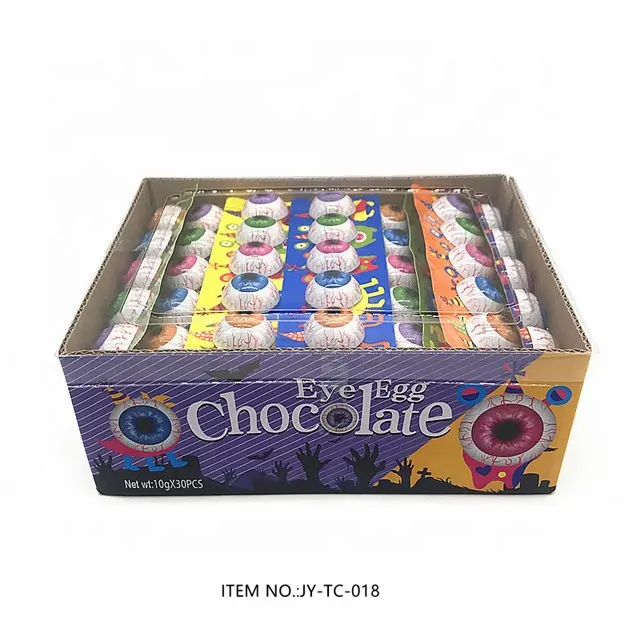 New Product Hot Sale Creative Boxed Funny Halal Mini Eye Balls Shapes Egg Chocolate Candy