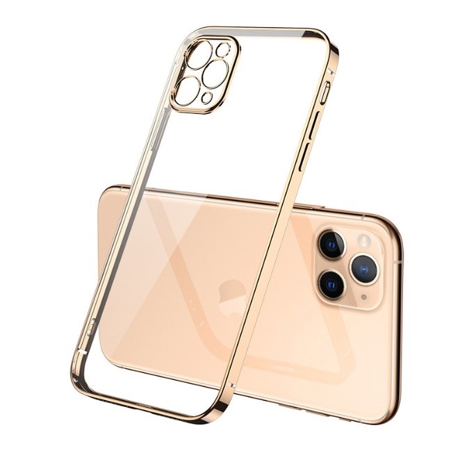 Роскошный прозрачный чехол из ТПУ с квадратной рамкой для iPhone 11 Pro Max XS 7 8 Plus, мягкий прозрачный чехол