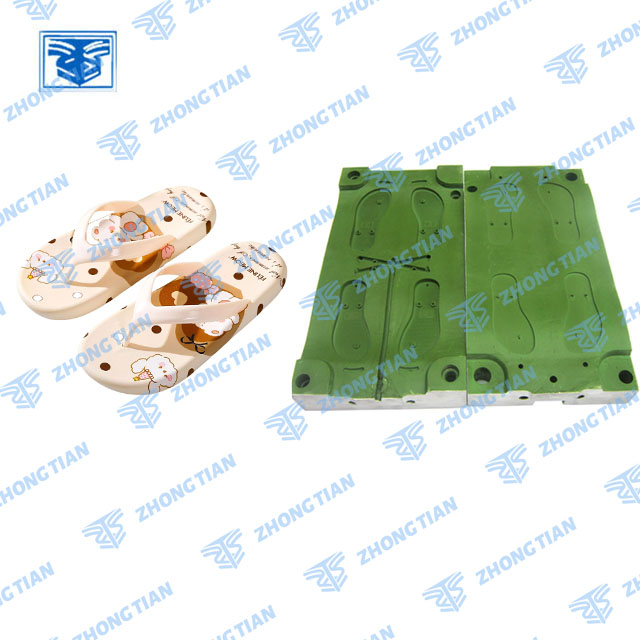 Casting Process PVC Airblowing Slipper Shoe Mould For Shoe Machine And Plastic Shoe Making Machine