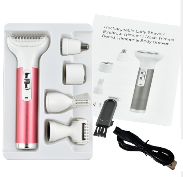 Professional Men's grooming Hair remover kit 4 in 1 beard nose ear hair trimmer Rechargeable Men's hair shaver