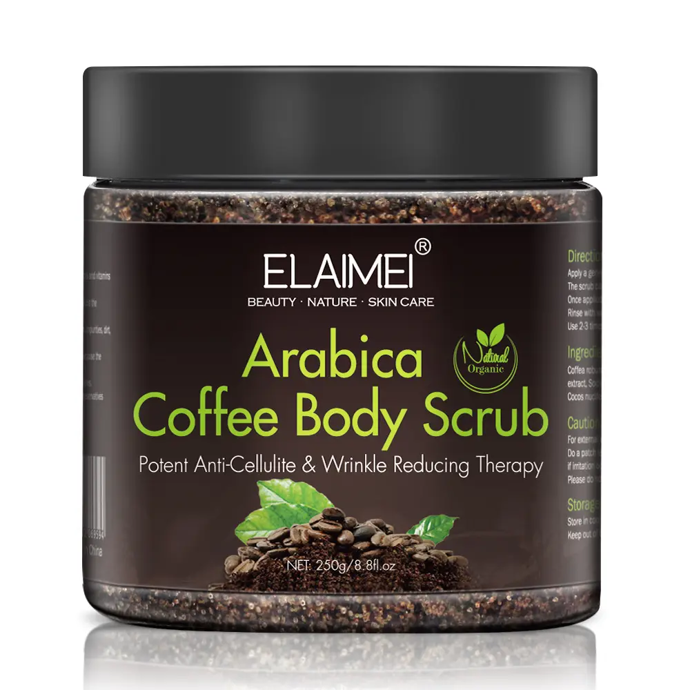 Кофейный скраб ELAIMEI Arabica для тела, мощный антицеллюлитный и снижающий морщины терапевтический скраб для лица и кофе